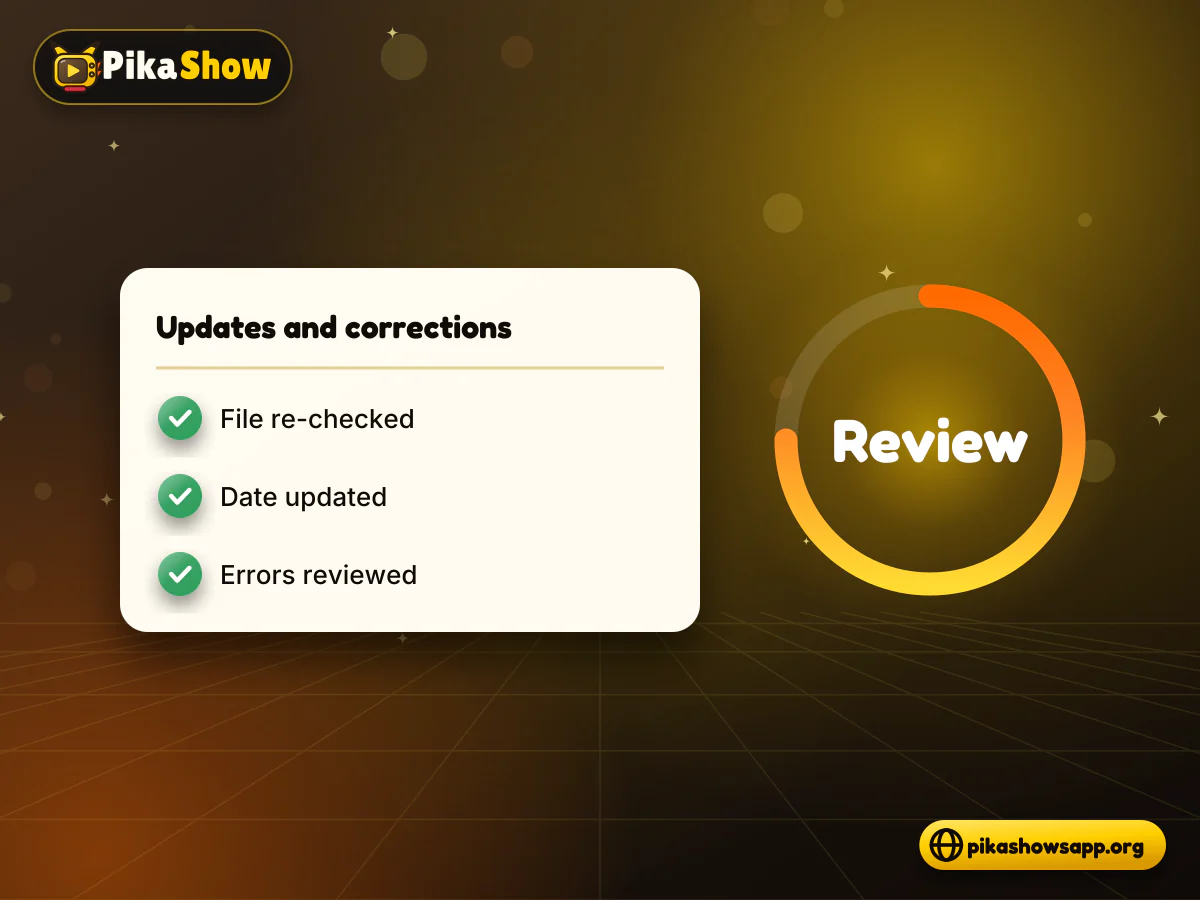 Updates and corrections Update document showing file re-checked, date updated and errors reviewed with a review ring